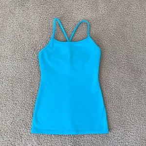 Lululemon Teal Power Y Tank Size 2